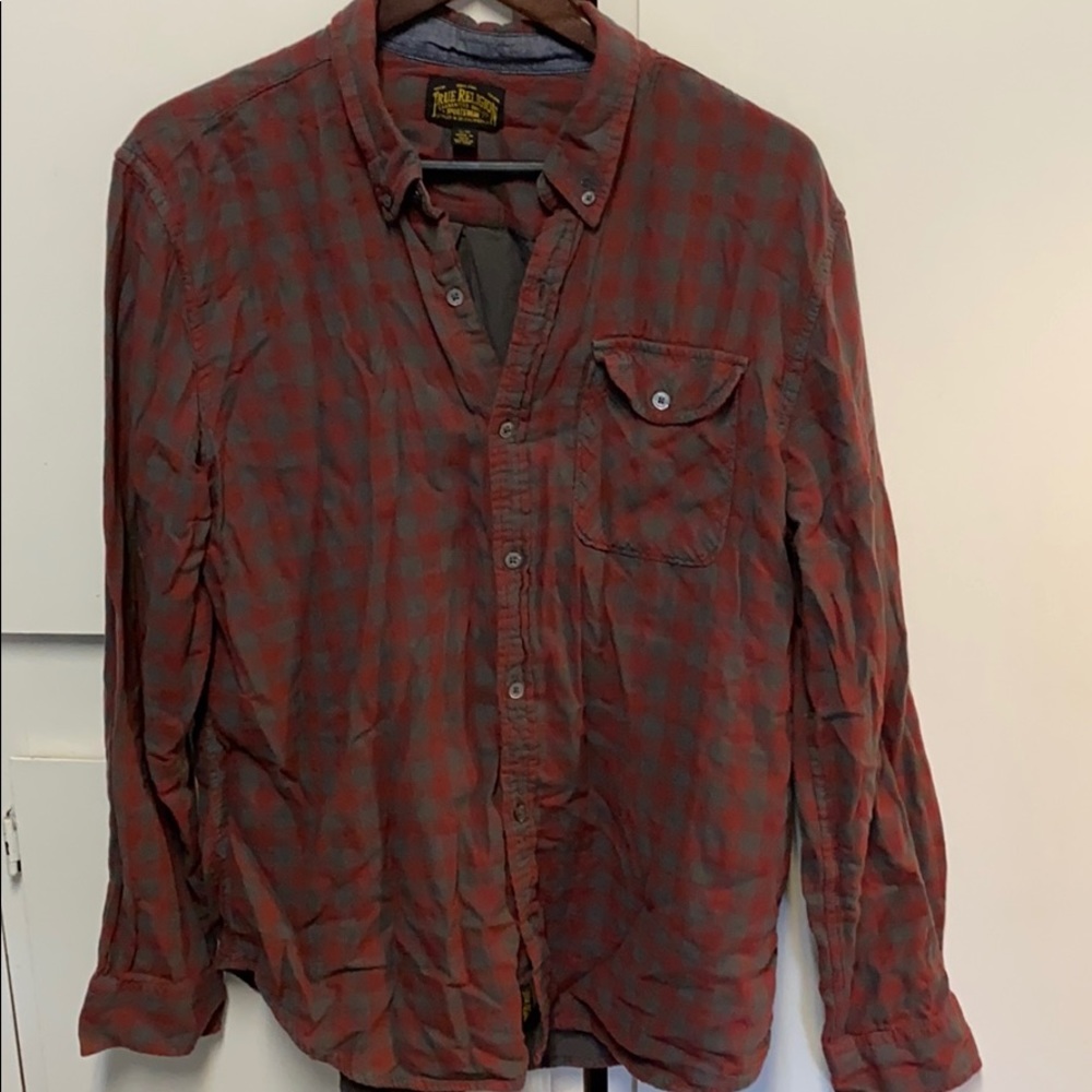True religion checked shirt